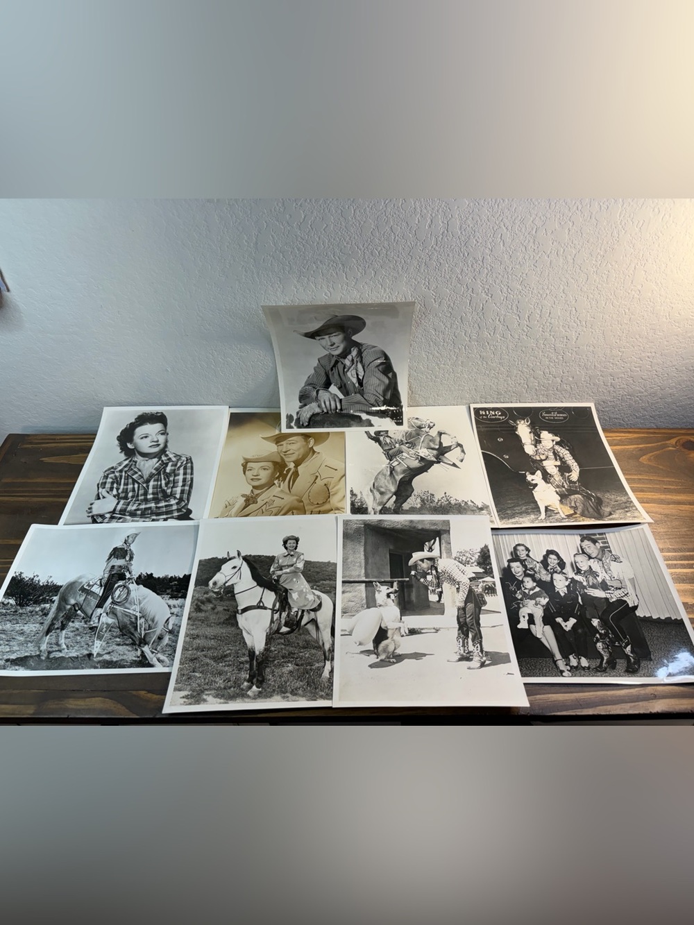 Vintage Roy Rogers Dale Evans Original Western Promo B&W 8x10 Photos Lot Trigger
